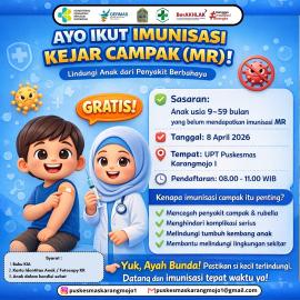 Lindungi Anak dari Campak dan Rubella, UPT Puskesmas Karangmojo I Gelar Imunisasi Kejar Serentak